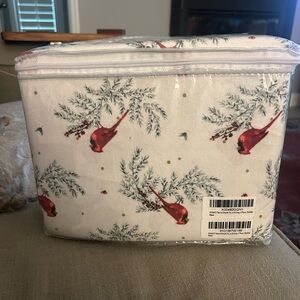 NEW Ruvanti Flannel Sheets Full Size 4 PCS 100% Cotton Breathable Cardinals